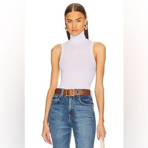 Chic White Sleeveless Bodysuit